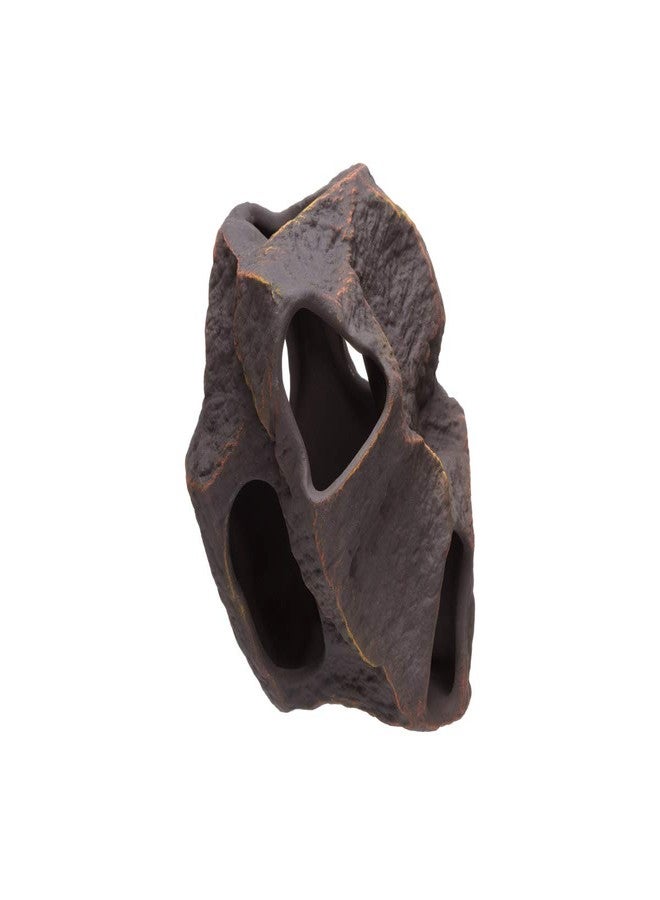 Plecoceramics ديكورات سيراميكية لأحواض السمك من Plecoceramics، ديكور حجري على شكل كهف لأسماك البيتا - ديكور مخبأ لأحواض أسماك الزينة لتربية أسماك السيكلد، ألعاب أسماك البليكو والبيتا (بولدر) - Image 1